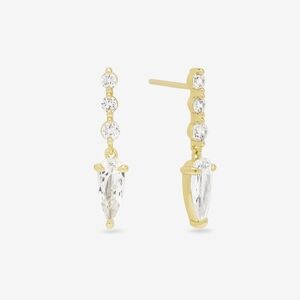 Melinda Maria She's Arrived Drop Earrings Simultated Diamond Gold FIRM ✨️